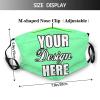 Custom Funny Face Masks Personalized Design Photo/Picture/Logo/Text Breathable Mouth Mask Balaclava 6 Filter Slot Reusable Face Cover for Unisex Men Women Auqamarin M2 view 3