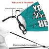 Custom Funny Face Mask Logo/Photo/Text/Picture Masks Personalized Masks Bandanas Reusable Face Cover for Women & Men Teal M39 view 4