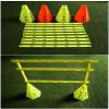 Agility Training Cone Hexagonal Plastic Cone and Sign Pole Set,Football Basketball Agility Training Cone,Soft and Adjustable Height (Color : 10pcs+5 Poles) view 4