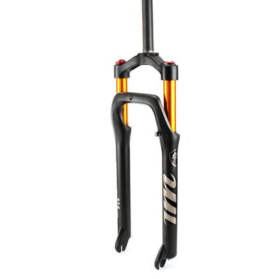 Jejy Front Suspension Fork 20X 4Fat Tire Snow Beach Mountain Bike 26 Inch Air Forks Spacing Hub 135mm Travel 125mm Black (Color : Black Gold Tube, Size : 26)