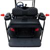 NOKINS Golf Cart Diamond Flip Armrest with Cup Holder, No Drilling, Inward Installation for Club Car EzGo Yamaha Rear Seat Kit Black view 2