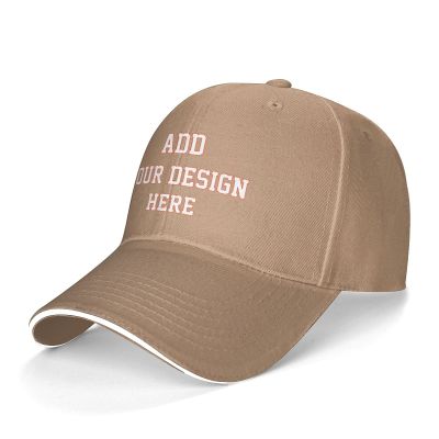Adjustable Design Your Own Baseball Cap-Natural, with Your Text Image Photo, Custom Hats for Men & Women Style 17