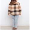 UANEO Womens Plaid Shacket Button Down Wool Blend Fall Flannel Shirt Jacket (Brown-XS) view 4