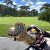dinofactory T-Rex Golf Head Cover Dinosaur Driver Headcover (Beige Gold) view 4