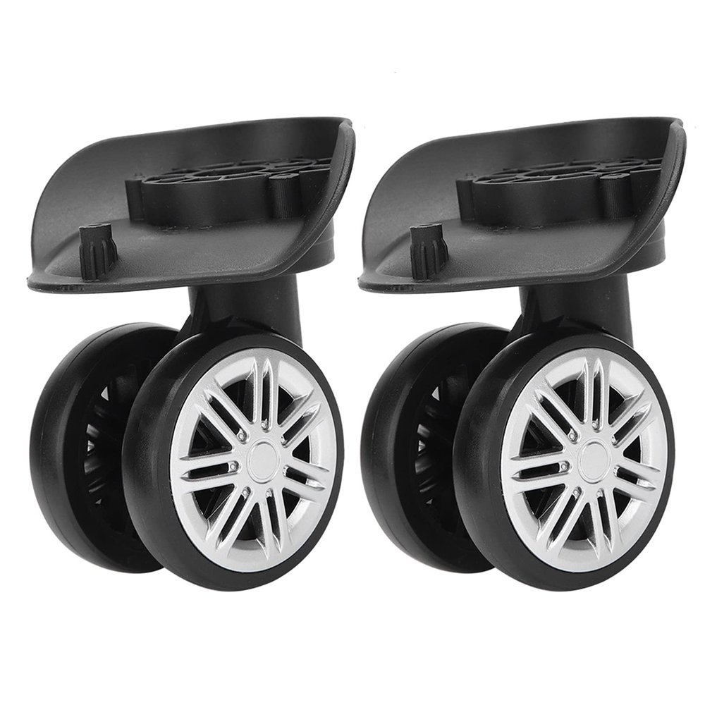2 Pcs Luggage Suitcase Wheels, Replacement Luggage Wheels Swivel Luggage Mute Wheel Outdoor Mute Double Row Wheel with Multiple Screws for Drawbar Box Code Case