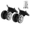 2 Pcs Luggage Suitcase Wheels, Replacement Luggage Wheels Swivel Luggage Mute Wheel Outdoor Mute Double Row Wheel with Multiple Screws for Drawbar Box Code Case view 4