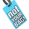 Luggage Tag "Not Your Bag" with Address Card Holder and Adjustable Straps -Blue view 1