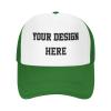 PrintOnDemand Adjustable Design Your Own Mesh Trucker Hat-Green, Custom Personalized Text Cotton Dad Hats, Style Unisex Adjustable Style 08, One Size view 1