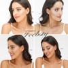 3 Pairs 925 Sterling Silver Hoop Earrings Small White Gold Plated Hoop Earrings for Women (20mm, 25mm, 30mm) view 3
