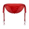 ACSUSS Men's Velvet Christmas Santa Claus Underwear Cosplay Lingerie Briefs 2# Red Large view 1