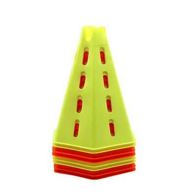 Agility Training Cone Hexagonal Plastic Training Cone/Sign Post,Soft Adjustable Height Agile Obstacle Cone,Suitable for Football Basketball Sensory Integration Training (Color : 10pcs)