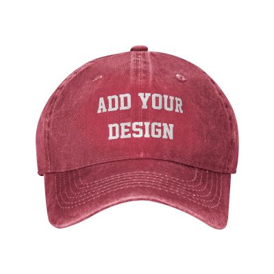 Customize Cowboy Hat-Red, Place Your Own Text and Image, Running Sports Hat Style 30