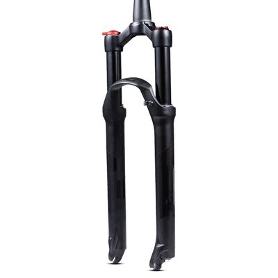 Jejy 26 Inch Suspension Fork 1 1/8 Threadless Steerer Mountain Bike,26/27.5/29" Bicycle Magnesium Alloy Front Forks Disc Brake (Color : Black Manual Lockout, Size : 27.5)