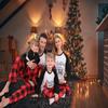 ANGELGGH Matching Christmas Pajamas for Family, Cute Vacation PJs Sets for Couples/Women/Men, Xmas 2 Piece Jammies Sleepwear (Youth, 4-5T, Black White) view 2