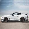 Double Thin Stripes Graphics Decals Stickers Compatible with Ford Mustang (2005-Present) (Matte Black) view 2