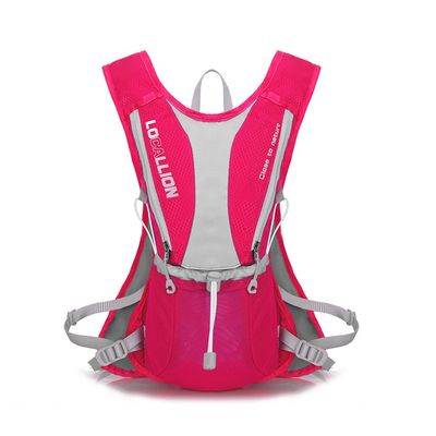 LiveGo 5L Ultra Lightweight Hiking Backpack, Small Camping Cycling Travel Backpack with Tighten The Kettle Compartment for Outdoors Back Pack(Rose Red)