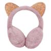 Beisto Children Earmuffs Warm Winter Outdoor Earmuffs Sequin Cat Ears Plush Covers Headband Fur Ear Warmer for Baby Boy Girl Pink One Size view 1