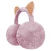Beisto Children Earmuffs Warm Winter Outdoor Earmuffs Sequin Cat Ears Plush Covers Headband Fur Ear Warmer for Baby Boy Girl Pink One Size view 2