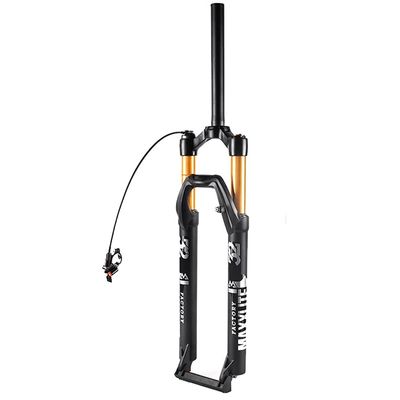 Jejy 27.5/29 Inch Ultralight Front Forks Mountain Bike Manual Lockout/Remote Lockout Straight Tube 1-1/8"Magnesium Alloy Suspension Fork (Color : Remote Lockout, Size : 29)