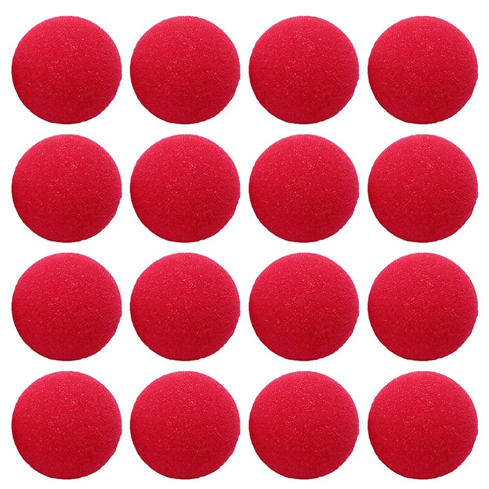 EXCEART 40pcs Red Clown Nose Sponge Balls Lightweight Comfortable Party Props for Halloween Cosplay Costume Parties Carnivals Professional Clowns Festive Decor