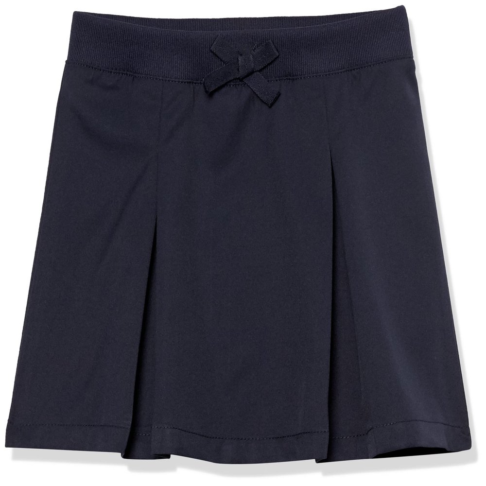 French Toast Girls Pull-on Kick Pleat School Uniform Scooter Skirt, Navy, 4T US