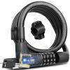 KEYSTP Bike Lock Cable with Combination Key,Password Lost Retrievable Bicycle Lock Anti-Theft,Resettable with Mounting Bracket for Bikes and Scooters view 1