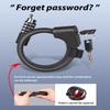 KEYSTP Bike Lock Cable with Combination Key,Password Lost Retrievable Bicycle Lock Anti-Theft,Resettable with Mounting Bracket for Bikes and Scooters view 3