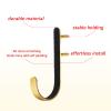 12 Pieces Metal Gun Racks Hooks Rifles Shotgun Hooks for Wall Mount Storage for Cabinets, Offices, Walls (Gold) view 3