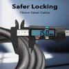 KEYSTP Bike Lock Cable, Up to 15mm Thicker Steel Cable, High Security 5-Digit Resettable Combination Anti-Theft, with Mounting Bracket for Bikes and ScootersBlack view 2