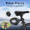 KEYSTP Bike Lock Cable, Up to 15mm Thicker Steel Cable, High Security 5-Digit Resettable Combination Anti-Theft, with Mounting Bracket for Bikes and ScootersBlack view 4