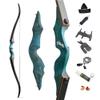 60 Inch Black Hunter Original Recurve Bow 20-60lbs Traditional Wood Longbow Right and Left Handed American Hunting Longbow for Outdoor Hunting Shooting (45 Lbs, Blue/Right Handed) view 1