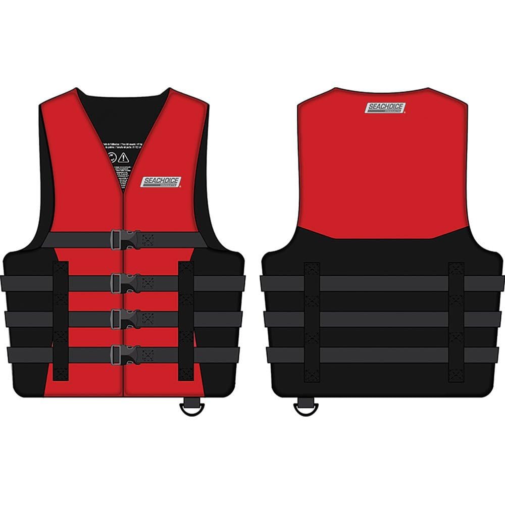 SEACHOICE Ski Vest - 4 Belt (Color: Red, Size: 2XL/3XL)