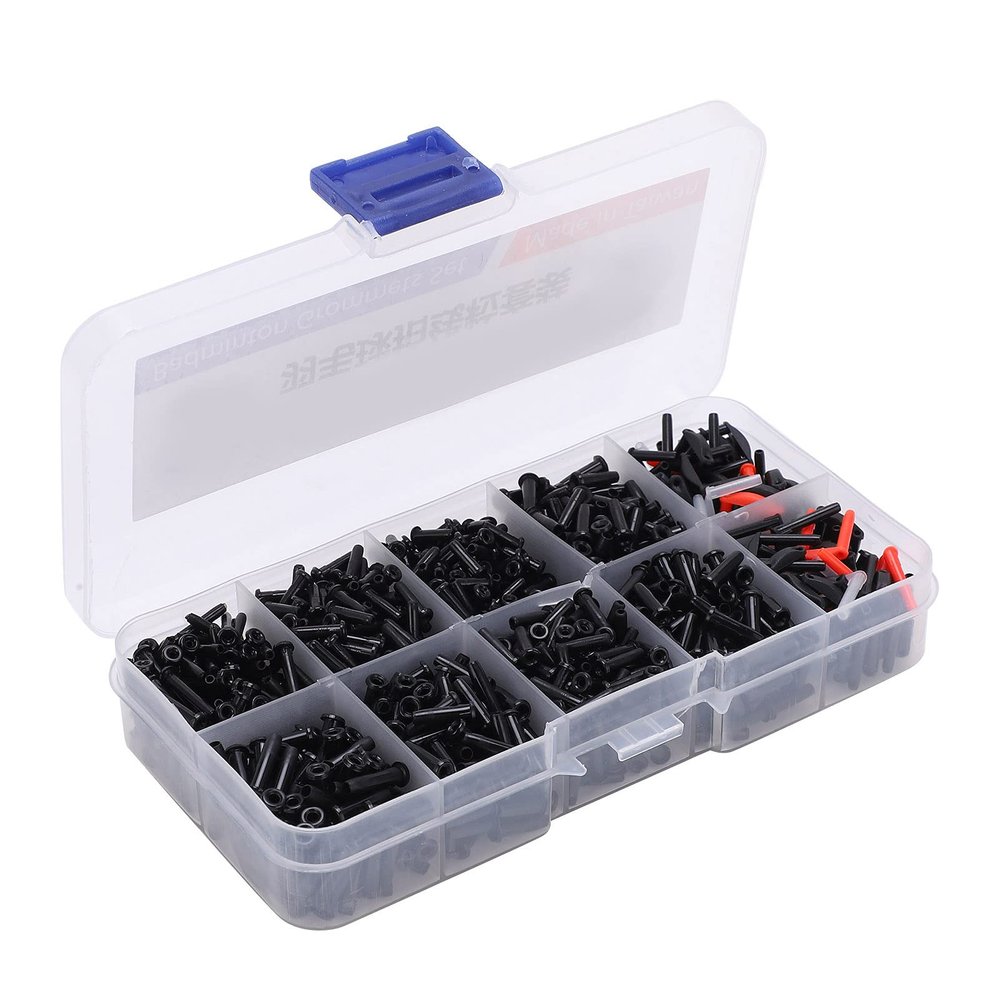 Professional Badminton Racquet Repair Kit, Nylon Grommet Wire Frame Eyelet Replacement Set with Tools, Standard Size