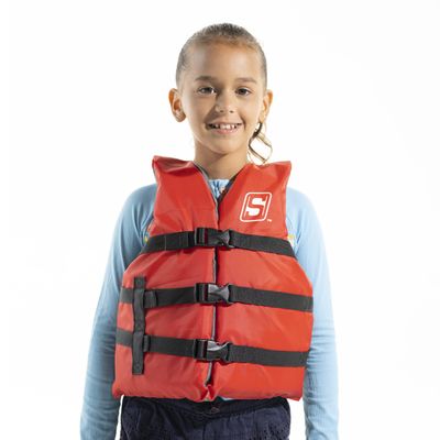 Seachoice General Purpose Life Vest, Youth, Red, USCG/TC Approved