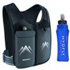 REVALI Running Vest, USA Original Patent, Zip Reflective Running Vests with 500ml Hydration Bottle, Adjustable Waistband & Breathable Material, Chest Pack Gear Phone Holder for Men & Women view 1