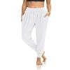 DIBAOLONG Womens Yoga Joggers Loose Workout Sweat Pants Comfy Lounge Pants with Pockets White L view 1