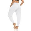 DIBAOLONG Womens Yoga Joggers Loose Workout Sweat Pants Comfy Lounge Pants with Pockets White L view 2