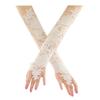 Women Bridal Long Lace Gloves, Elbow Fingerless Dress Gloves Wedding Party Prom Costume view 1