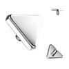Pierced Owl G23 Implant Grade Titanium Flat Triangle Shaped Internally Threaded Dermal Anchor Top (14GA (1.6mm)) view 2