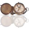 Brass Engrved Compass for Men, Pocket Compass with Leather Case, Antique Handmade Religious Gift Idea for Graduation, Communion, Baptism (to My Son, Love Mom) view 3