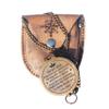 Brass Engrved Compass for Men, Pocket Compass with Leather Case, Antique Handmade Religious Gift Idea for Graduation, Communion, Baptism (to My Son, Love Mom) view 4