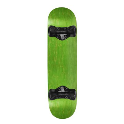 Softrucks Skateboard Indoor Practice Complete 8.0" Black Trucks, Stained Green