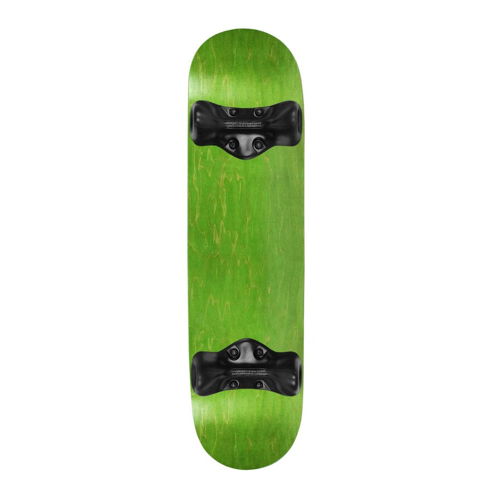 Softrucks Skateboard Indoor Practice Complete 8.0" Black Trucks, Stained Green