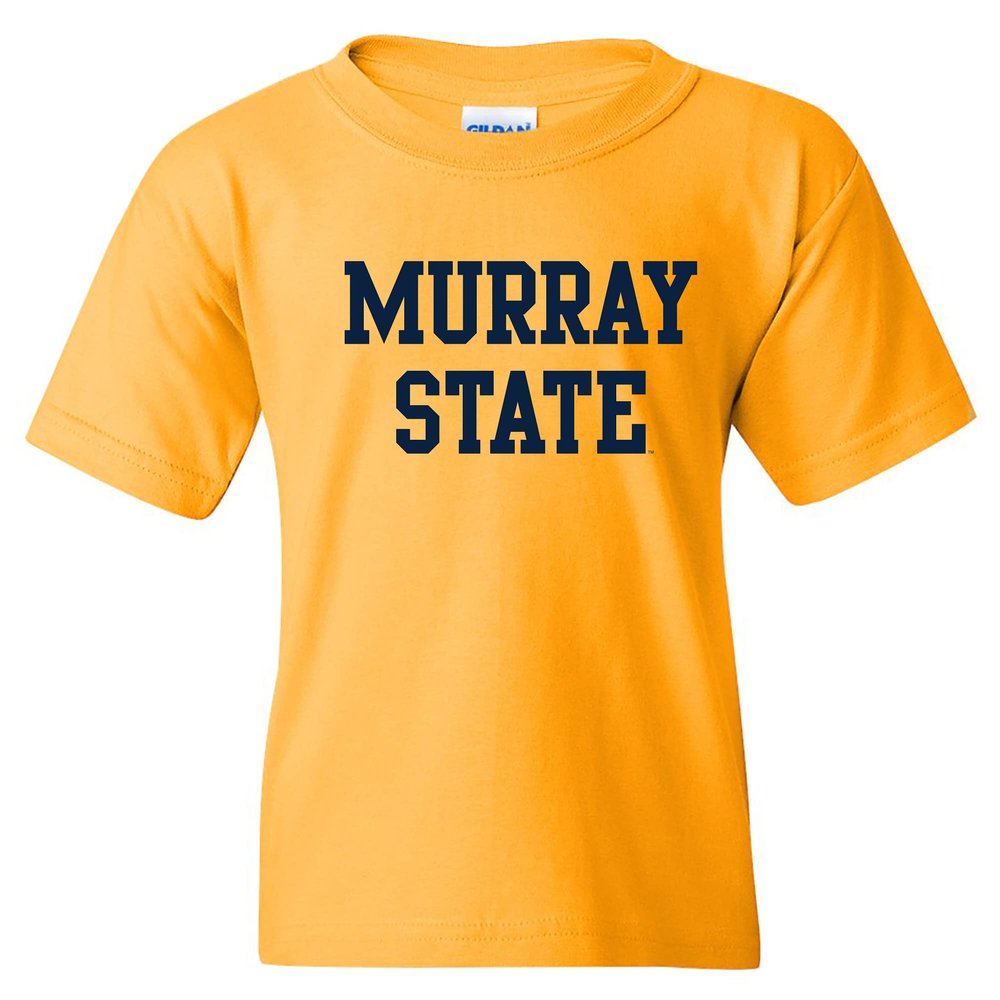 UGP Campus Apparel YS01 - Murray State Racers Basic Block Youth T Shirt - Medium - Gold