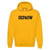 UGP Campus Apparel AH01 - DePauw Tigers Basic Block Hoodie - Small - Gold view 1