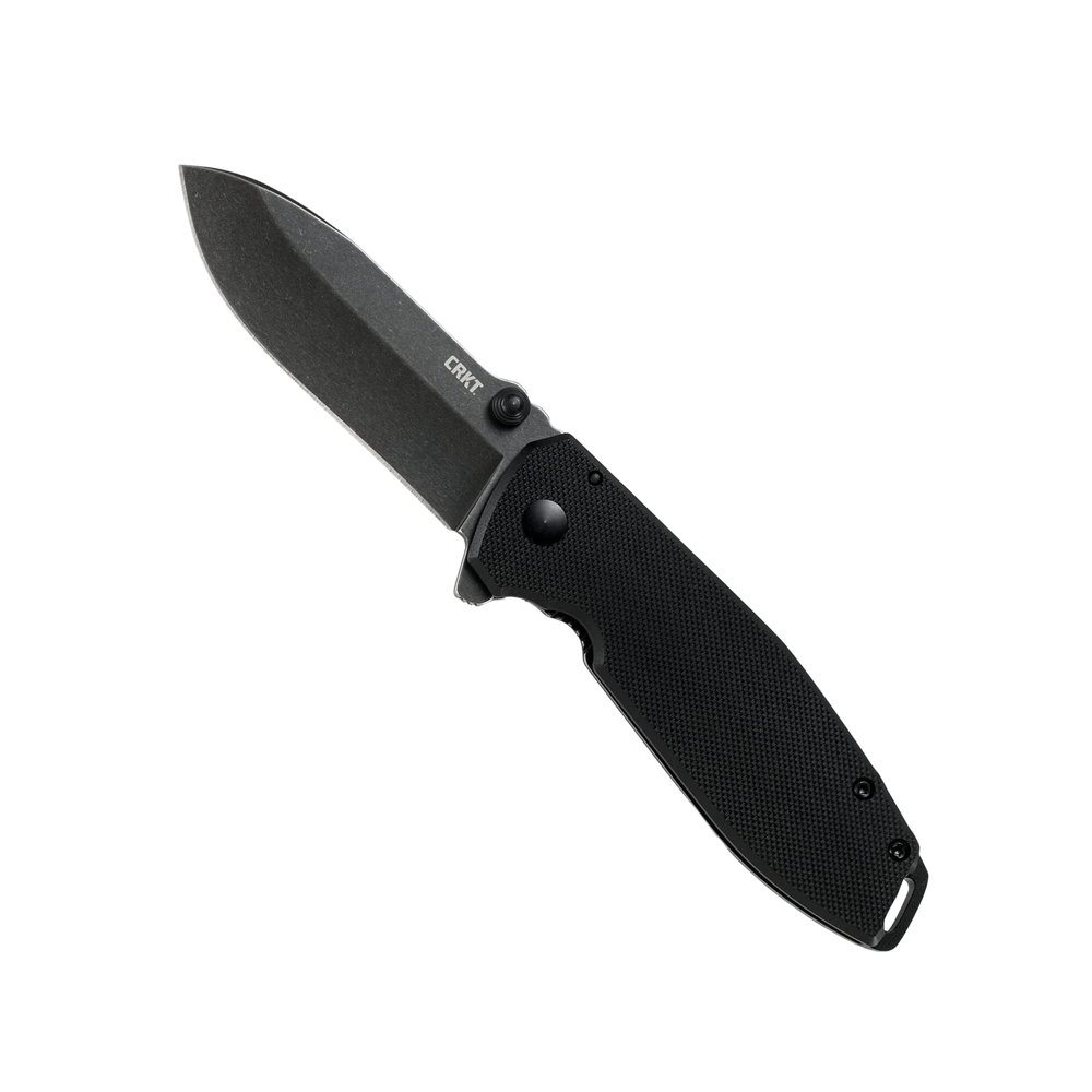 CRKT Squid XM Everyday Carry Assisted Folding Knife with Frame Lock: D2 Plain Edge Blade, G10 Handle, Pocket Clip, 2495K