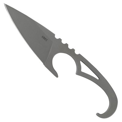 CRKT SDN Fixed Blade Knife with Sheath: Lightweight EDC Outdoor Knife, Stainless Steel with Thermoplastic Sheath 2909, Gray