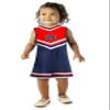 Little King NCAA Toddler/Youth Girls Team Cheer Jumper Dress-Auburn-Navy & Orange-3T view 1