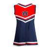 Little King NCAA Toddler/Youth Girls Team Cheer Jumper Dress-Auburn-Navy & Orange-3T view 2