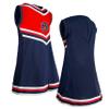 Little King NCAA Toddler/Youth Girls Team Cheer Jumper Dress-Auburn-Navy & Orange-3T view 3